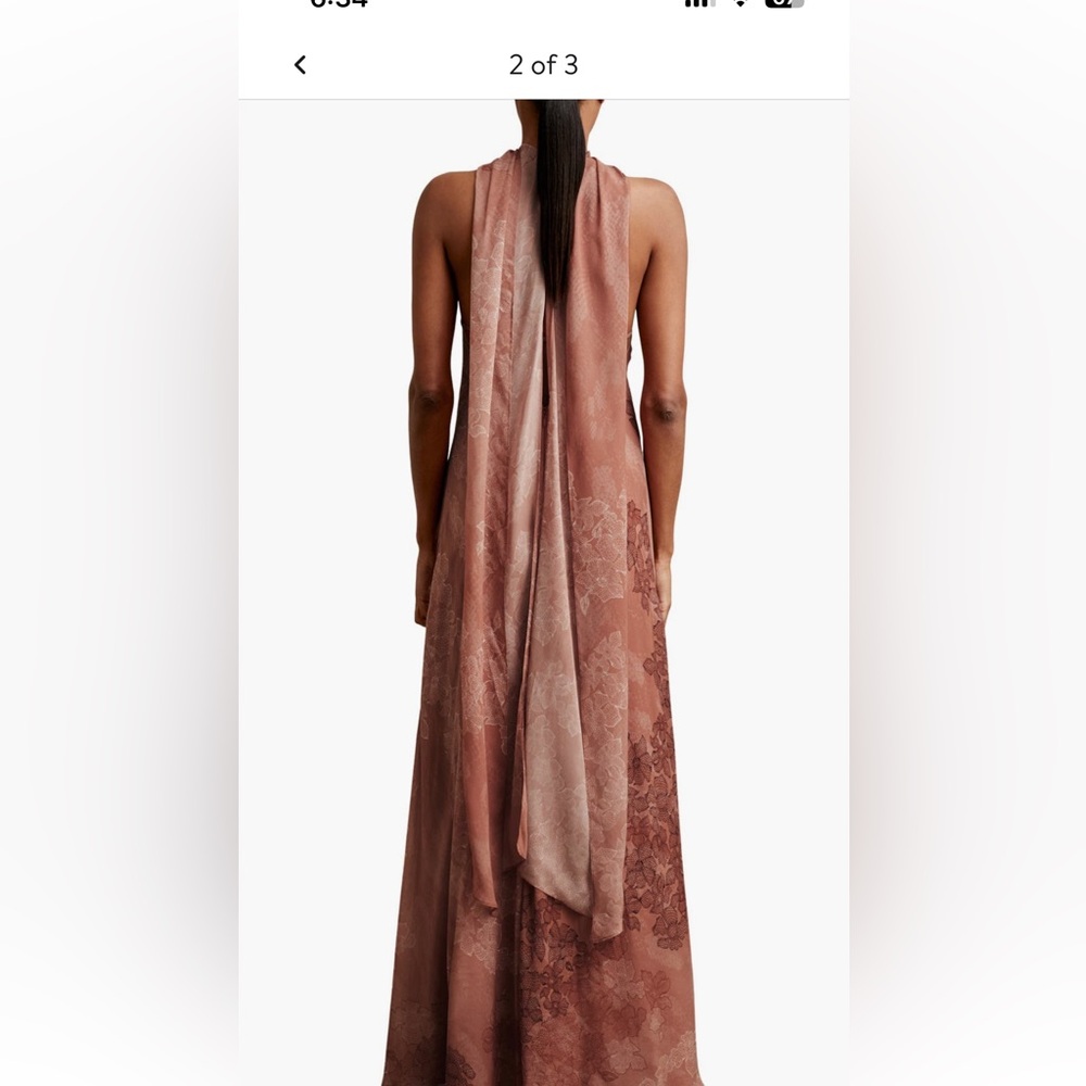 Reiss Lacey Sleeveless Column Dress - Picture 2 of 5